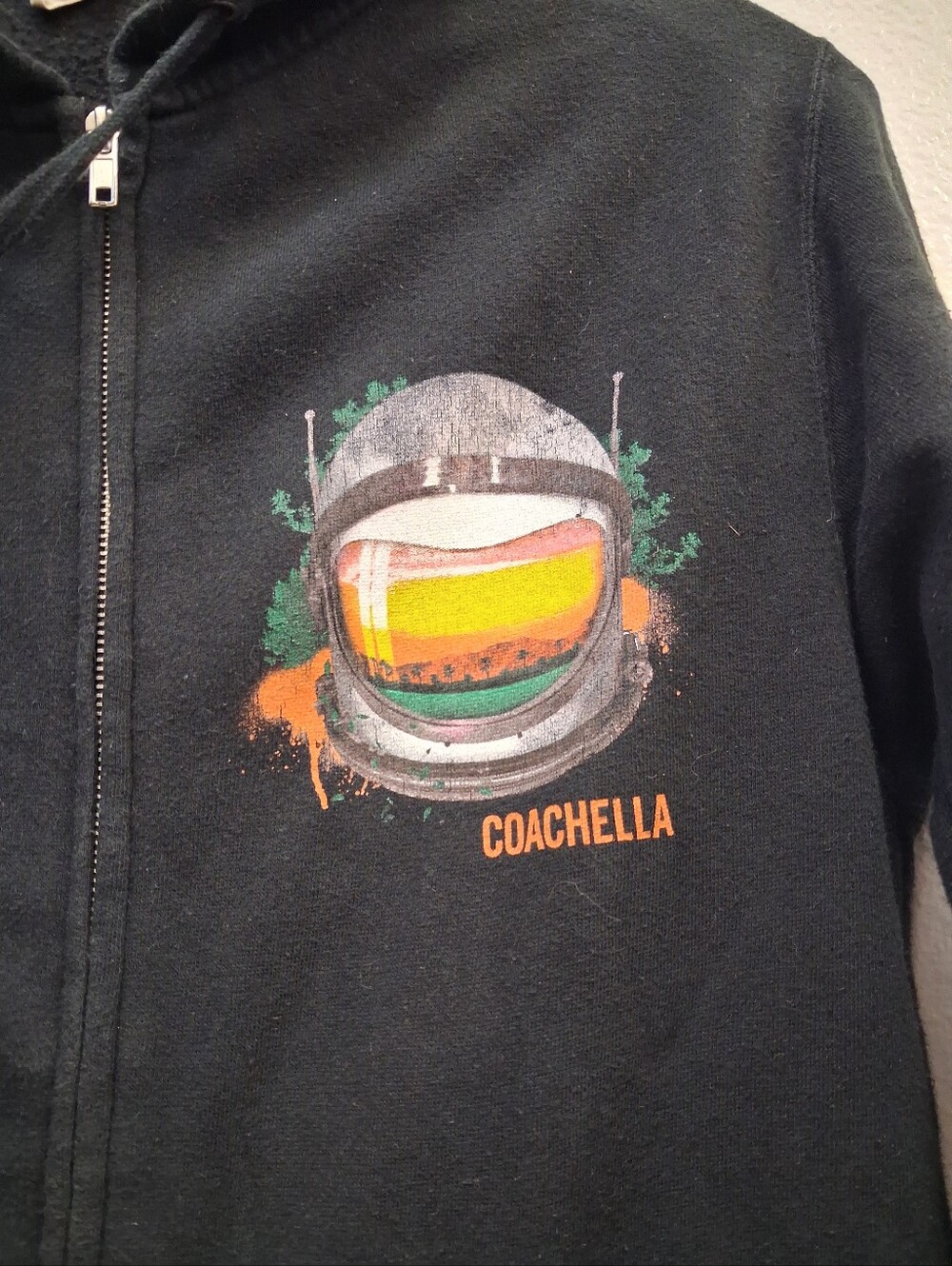 Coachella Festival 2015 Line Up GREY Zip Hoodie Sweatshirt, Adult Size Small